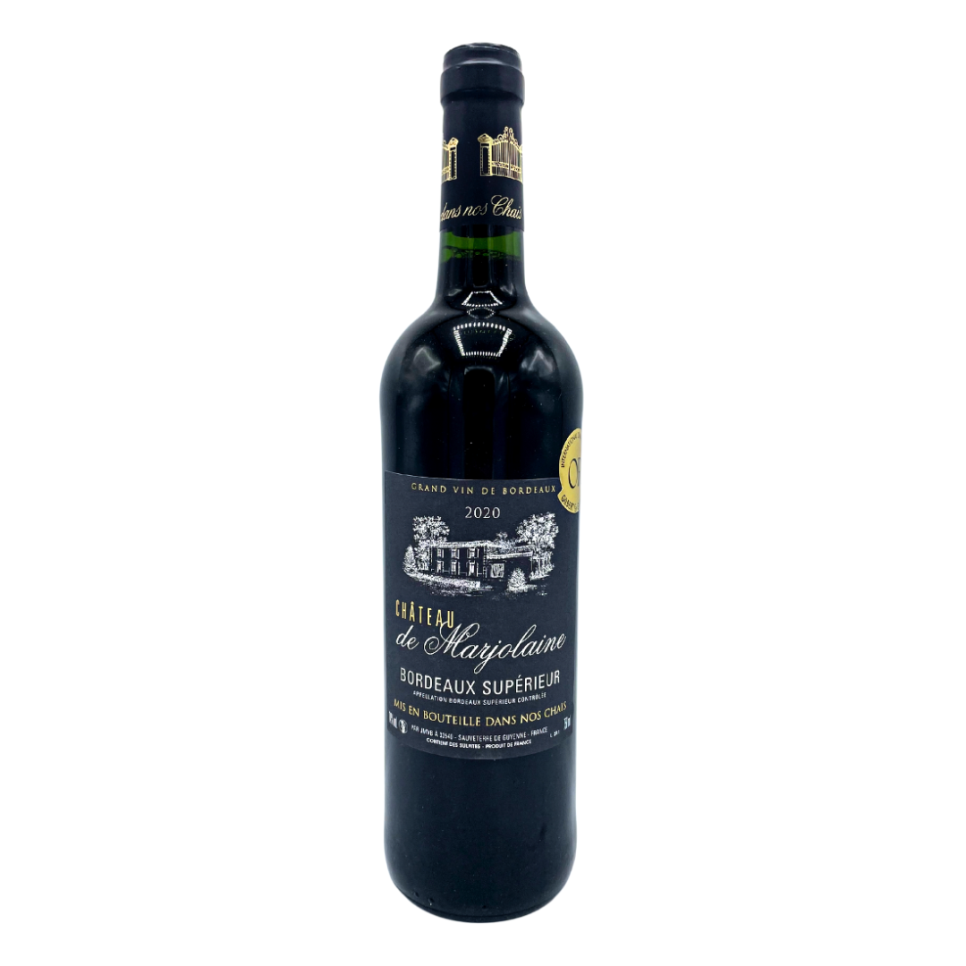 Vin rouge - Château de Marjolaine BORDEAUX SUPERIEUR (médaille d'or) 2020 75cl