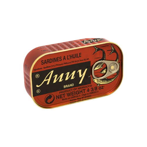 Boites Sardine HUILE VEGETALE 125gr - ANNY/SAFI