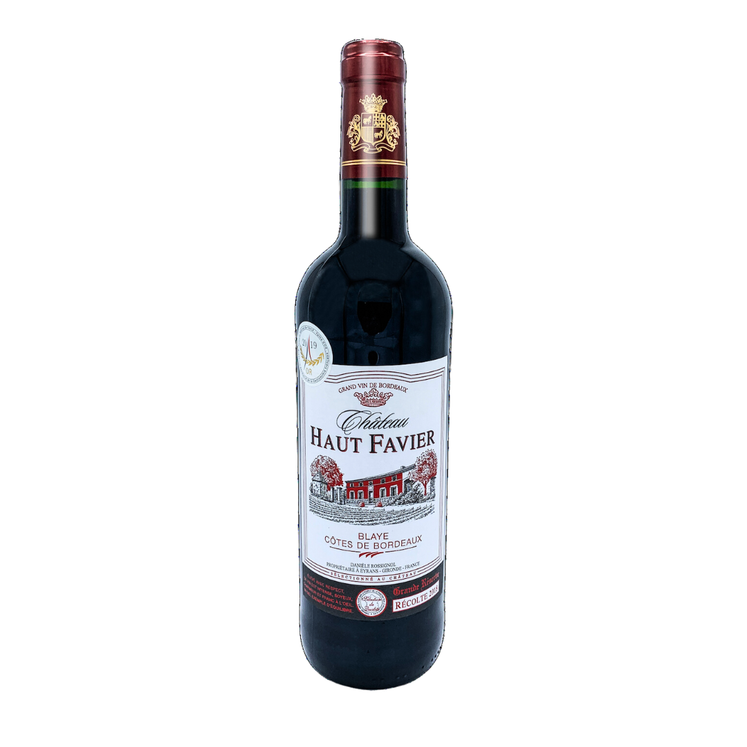 Vin rouge - Château Haut Favier COTES DE BLAYE 2020 75CL