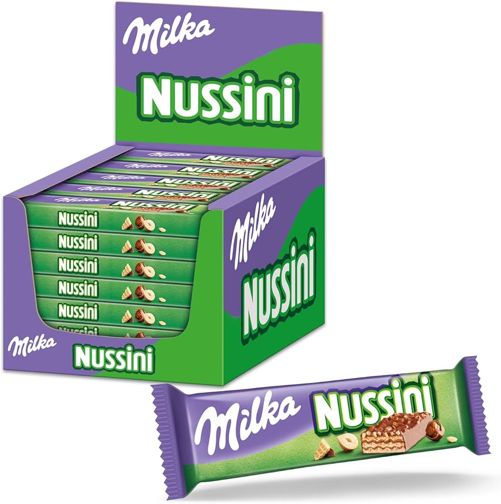 Milka Nussini 31g - Boîte de 24 Barres