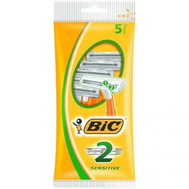 Bic 2 Lames Sensitive - Pochette de 5 Rasoirs