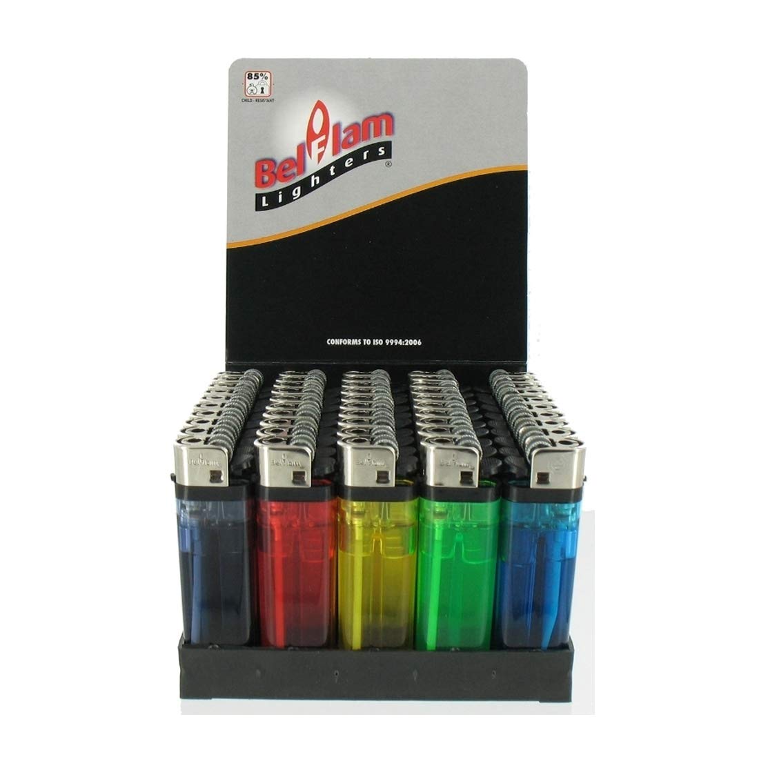 Display de Briquets premier prix- Lot de 50 Briquets Colorés