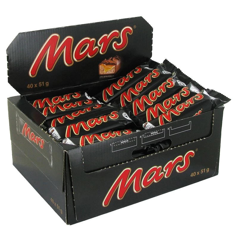 Mars Barres 51g - Boîte de 40 Barres