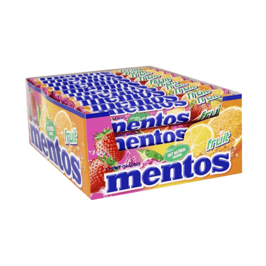 Mentos Fruits - Pack 40 Rouleaux Saveur Assortie