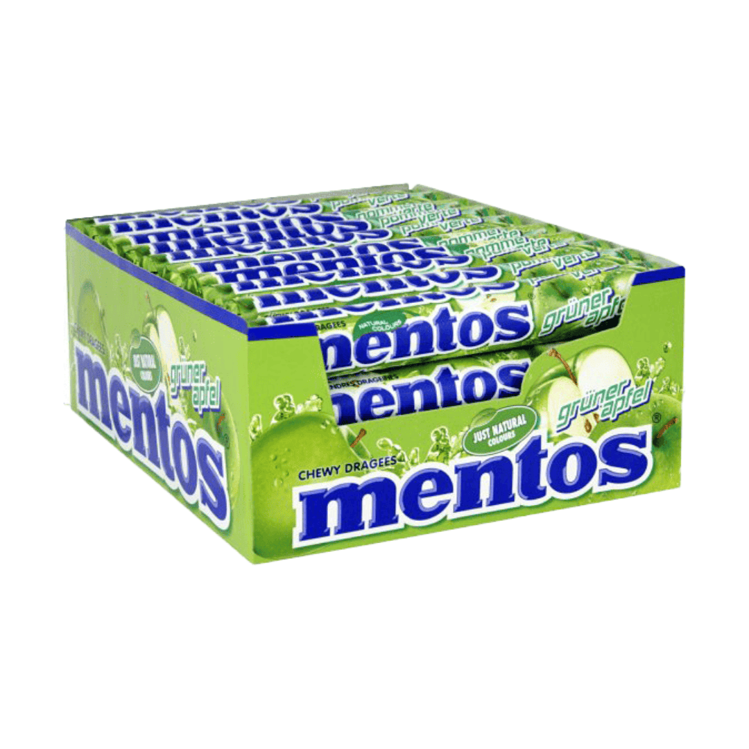 Mentos Pomme Verte - Boîte de 40 rouleaux