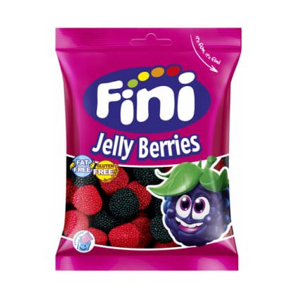 Fini Jelly Berries - Bonbons Mûres et Framboises Halal - Sachet de 90g