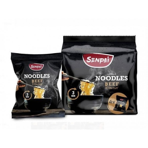 Senpai Noodles Instantanées Saveur Bœuf - Pack 4 x 60g