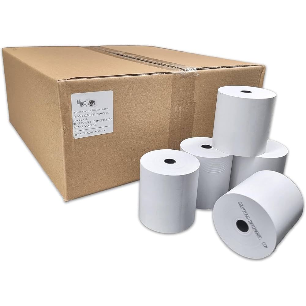 Rouleau de Papier Thermique 80x80x12mm