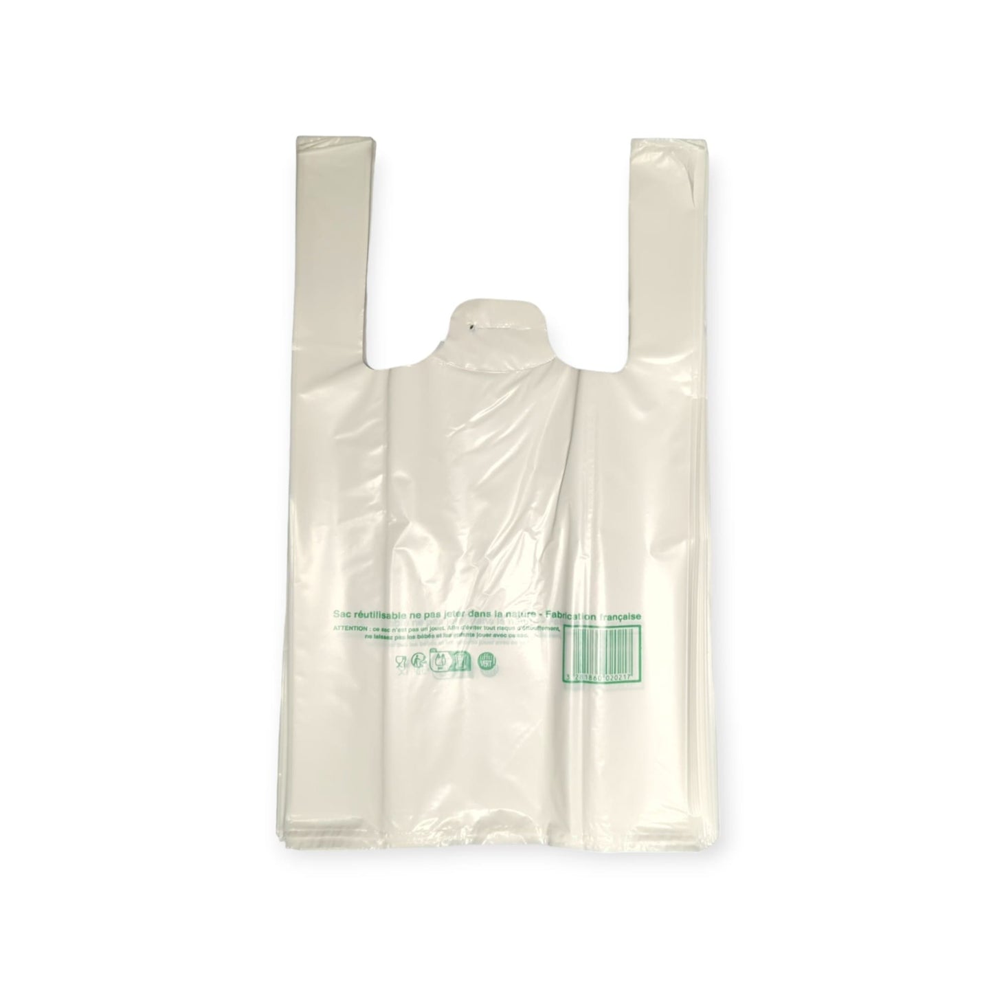 Sac Bretelle BLANC (par 500) 26x12x45cm