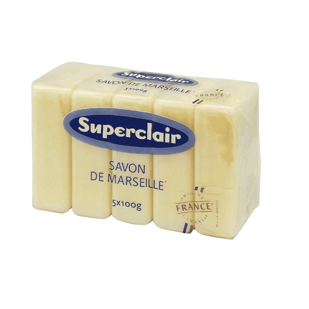 Superclair Savon de Marseille - Lot de 5 x 100g