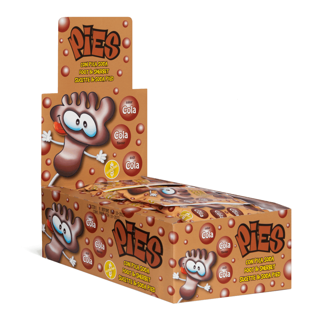 Sucette Pied Goût Cola - 24 Pièces