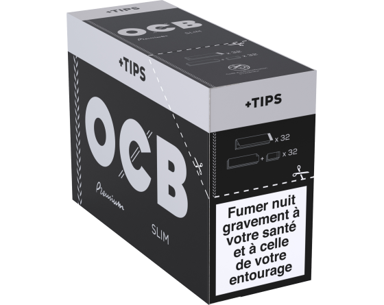 OCB Slim Premium + Filtre – Feuilles Slim Premium & Filtres Carton