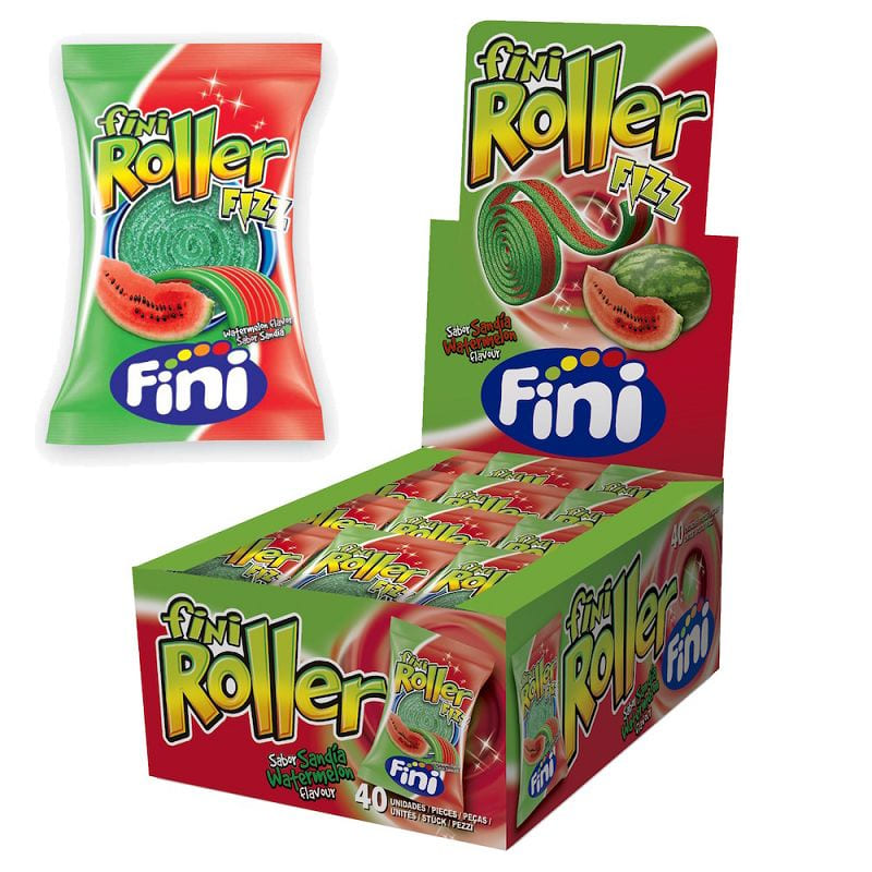 Fini Roller Fizz Saveur Pastèque - Boîte de 40 sachets