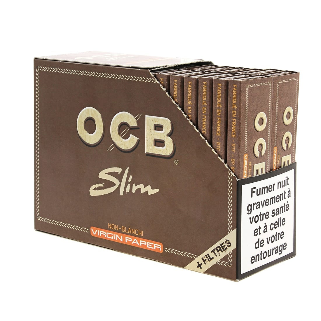 OCB Slim Virgin + Tips – Feuilles Slim Non Blanchies & Filtres Carton